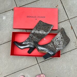 Donald J. Pliner Red Heeled Boots Box